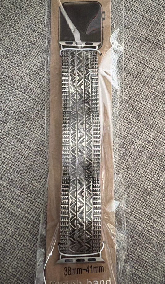 Silver Apple Watch Band