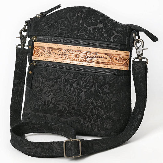 ADBG840 Crossbody Embossed Genuine Leather Genuine Western Leather Bag: ADBG840