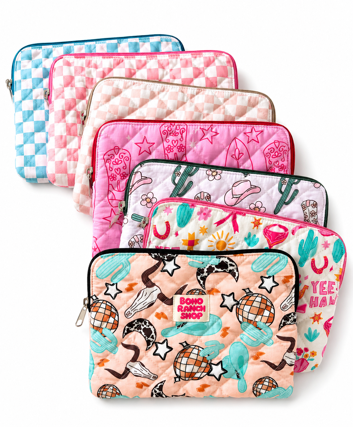Fabric Accessory Pouch, Western Makeup Bag, Cosmetic Bag: RODEO BARBIE