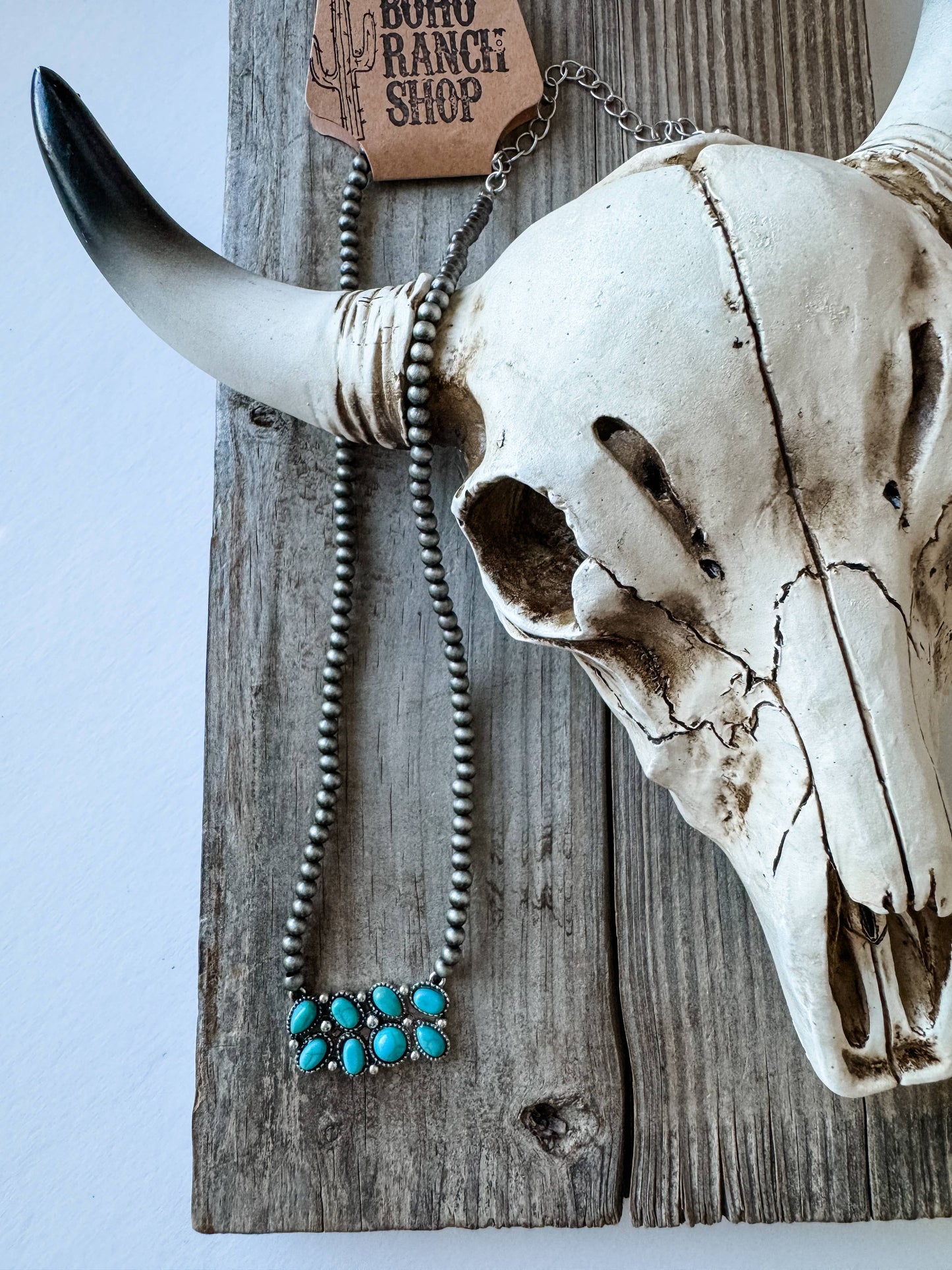 Western Cluster Bar Necklace