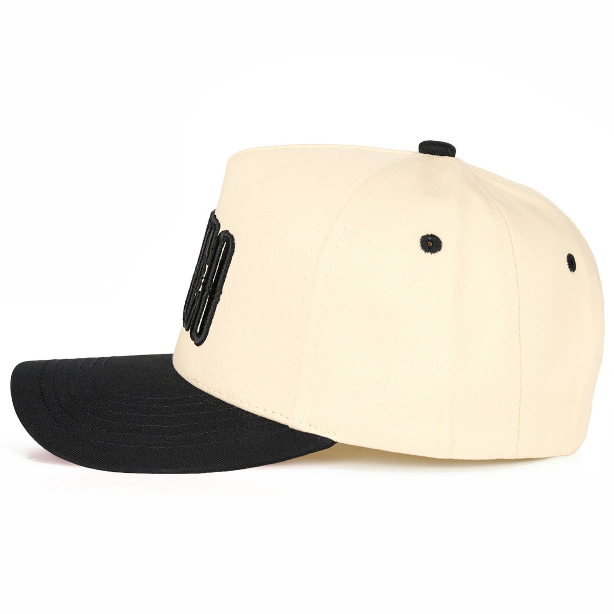 C.C RODEO Letter Embroidered Snapback Trucker Hat: Navy