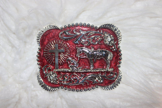 Belt Buckle - Praying Cowboy