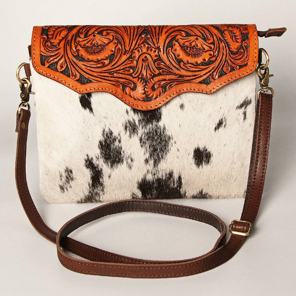 ADBG405BKW Envelope Genuine Western Leather Women Bag: ADBG405TAW