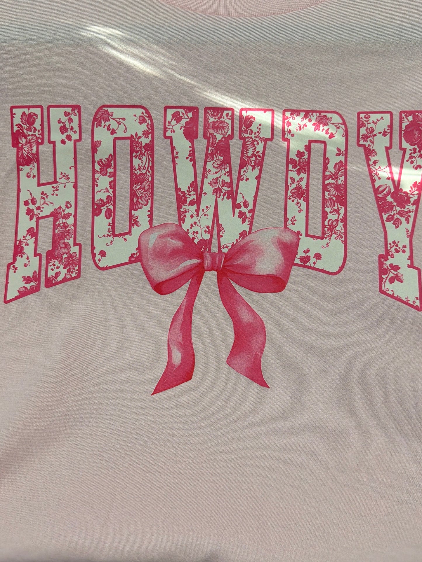 Howdy Pink Bow Tee
