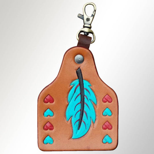 ADKRX117 Hand Painted Genuine Leather Keyring