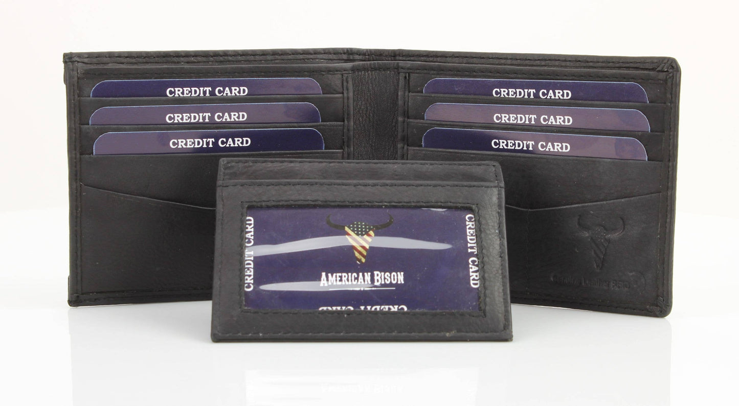 Bifold Wallet w/ Removable Card Sleeve 15725: Brown