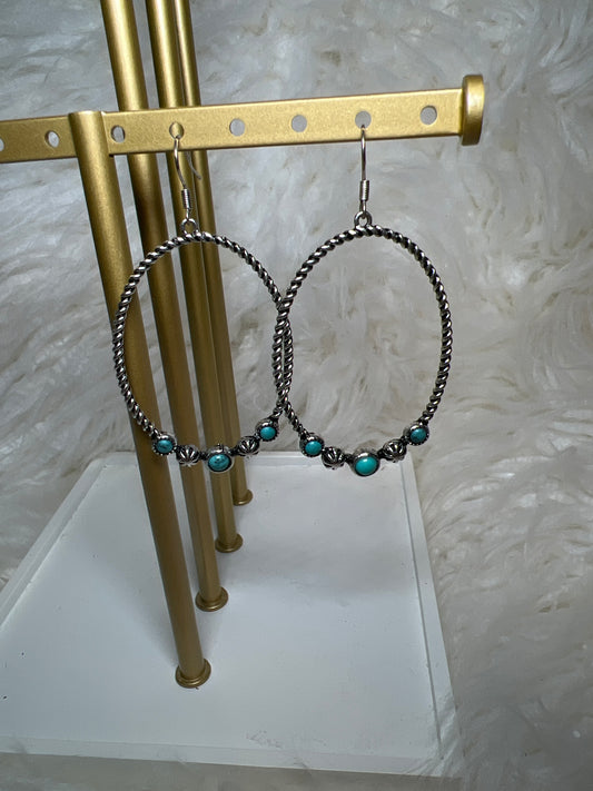 Large OvalTurquoise Earrings