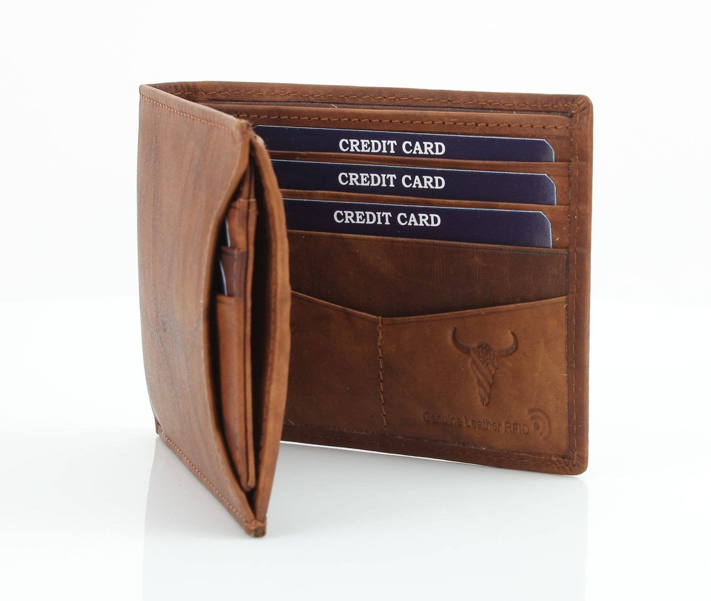 Bifold Wallet w/ Removable Card Sleeve 15725: Tan