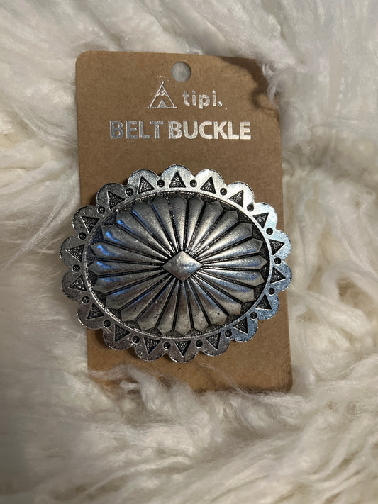 Belt Buckle- Silver Concho