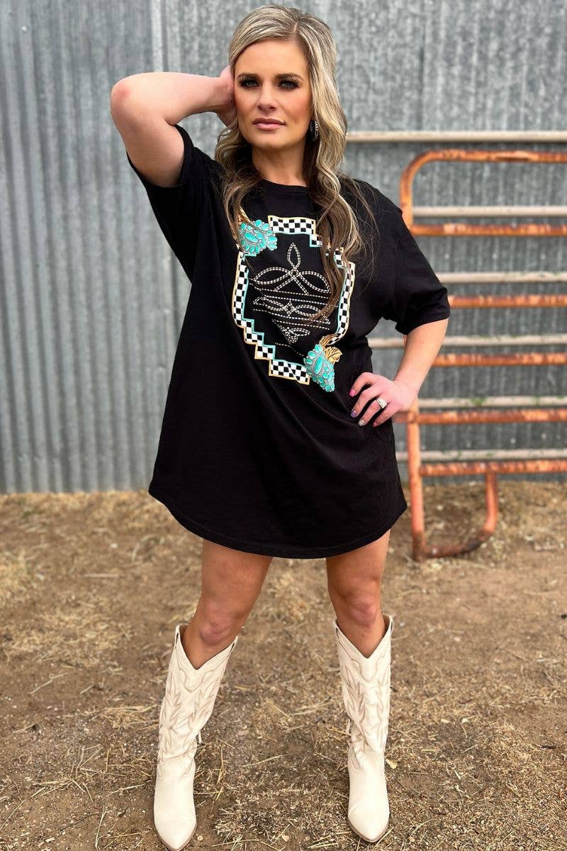 Small Town Big Dreams T-Shirt Dress