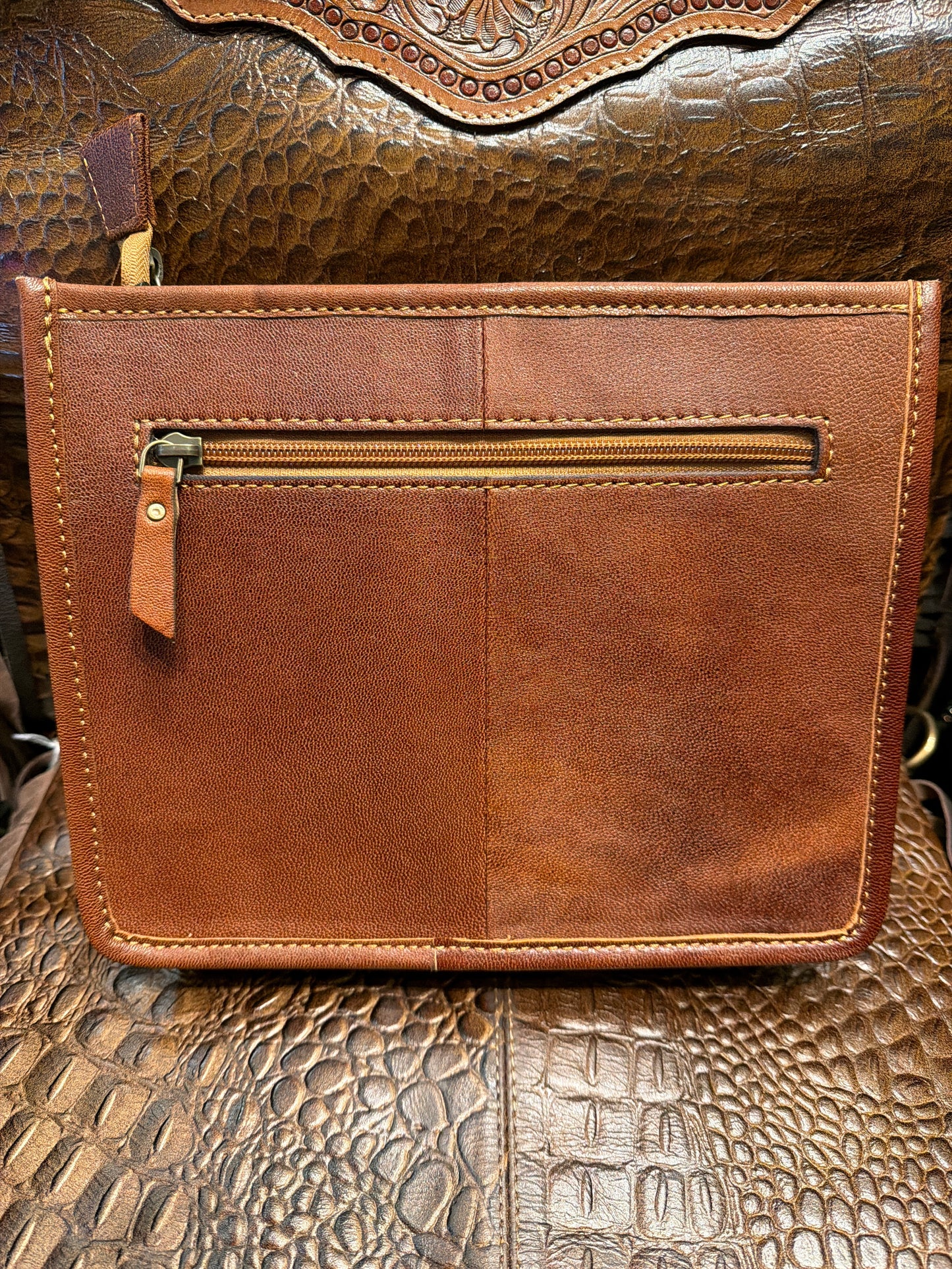 Saddleflower Tooled Crossbody