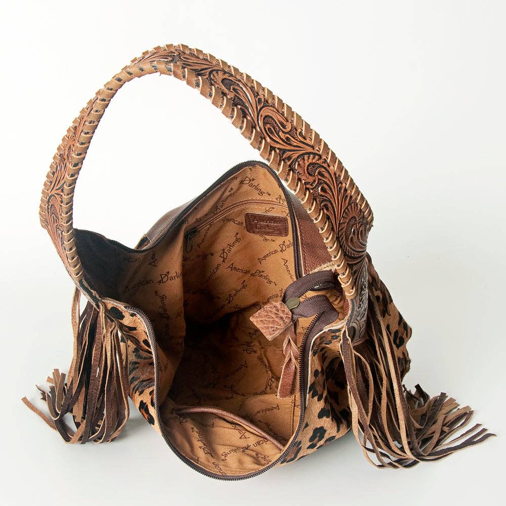 803E Hobo Hair On Genuine Western Leather Women Bag Pearl: ADBG803H