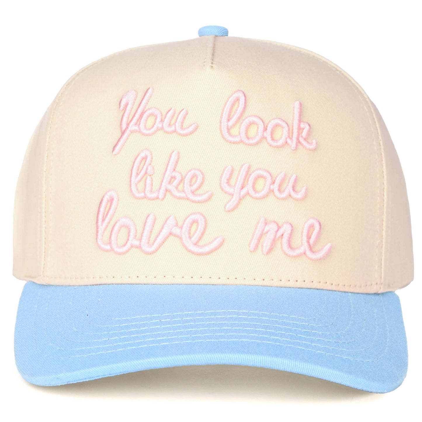 C.C YOU LOOK LIKE YOU LOVE ME Trucker Cap: Sky Blue