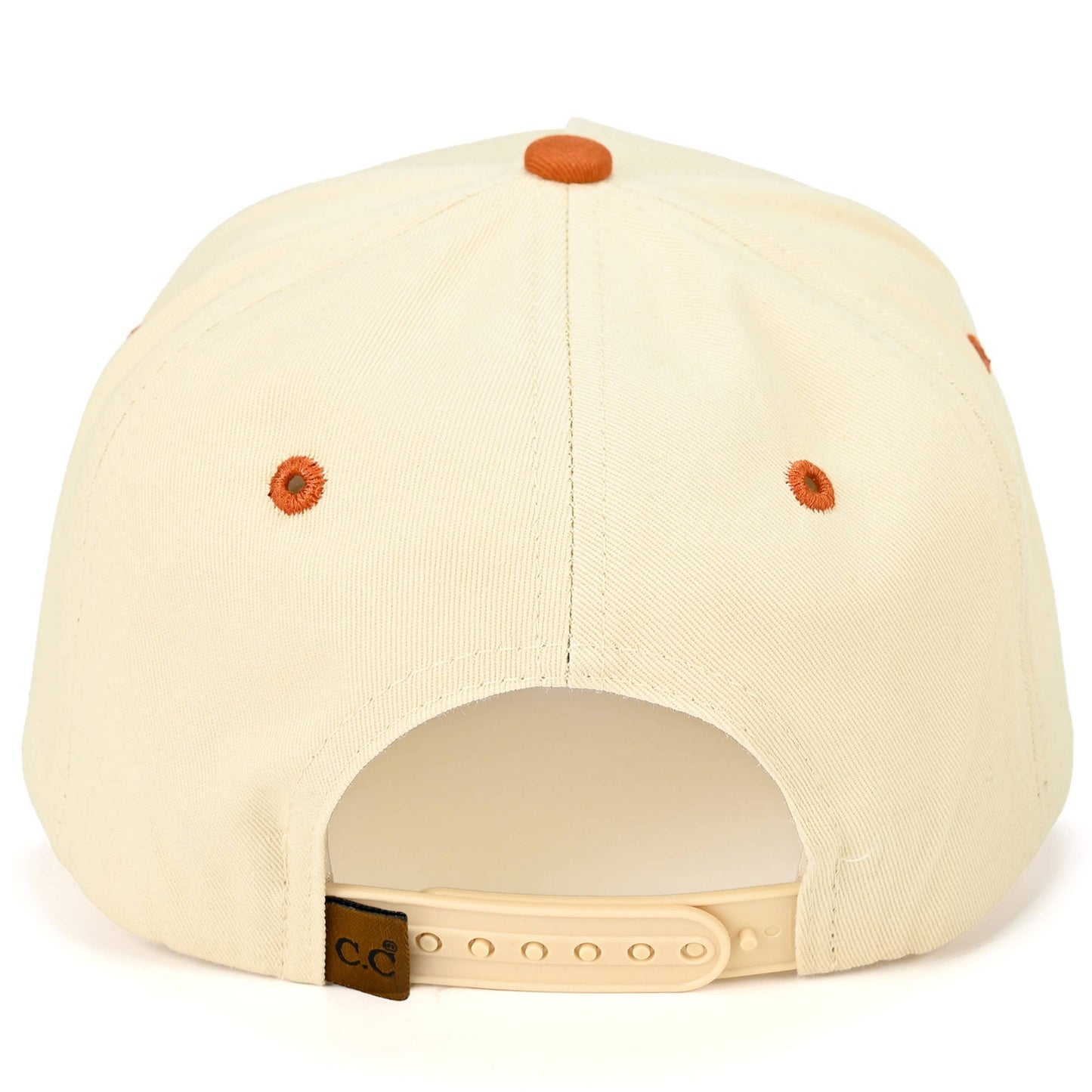 C.C TEXAS Embroidered Cotton Baseball Cap: Burnt Orange