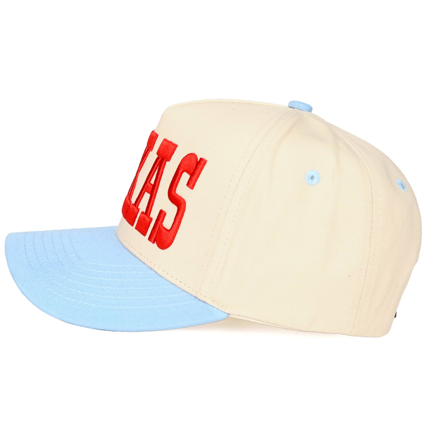 C.C TEXAS Embroidered Cotton Baseball Cap: Sky Blue