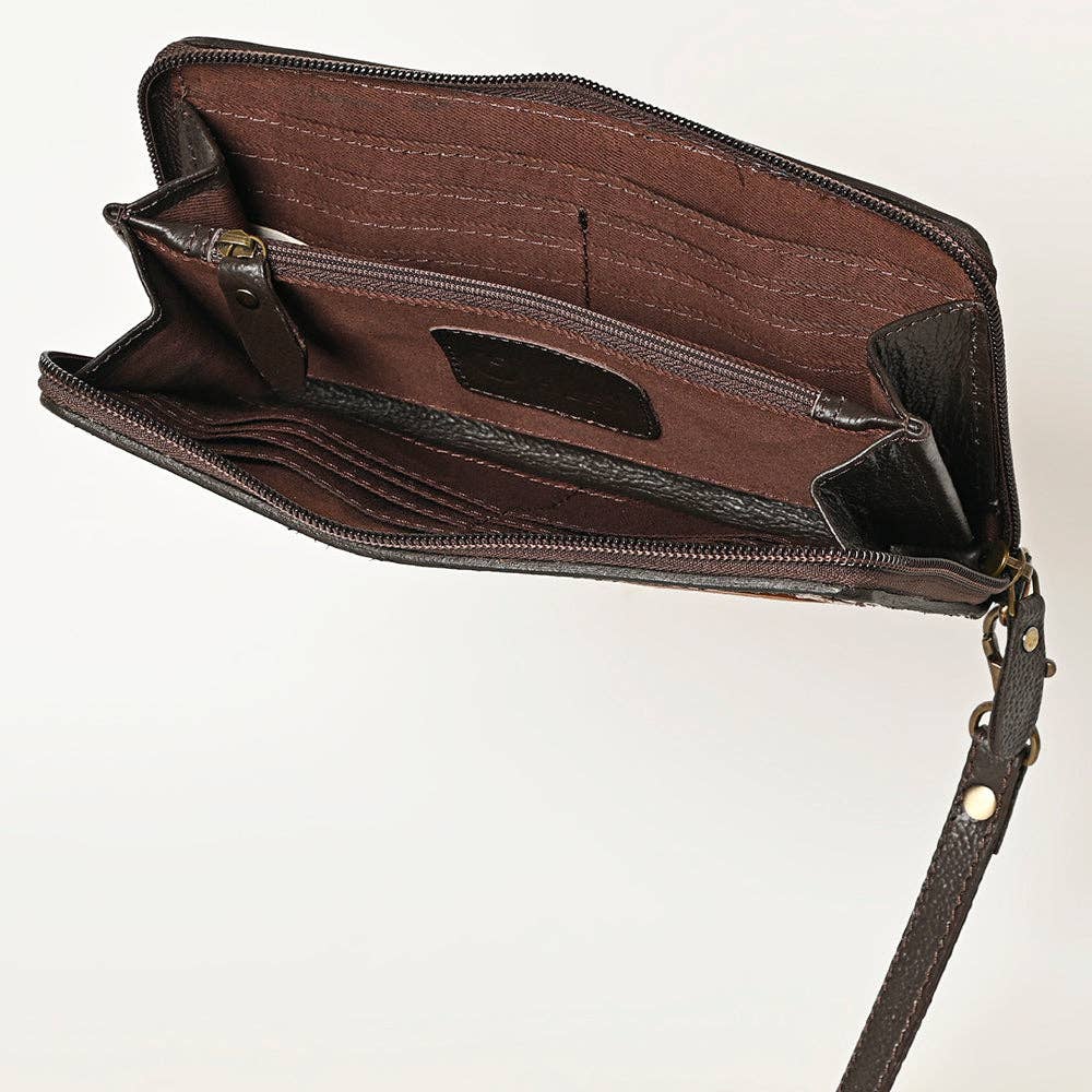 OHA129 Clutch Genuine Leather women bag western Bag: OHA129B
