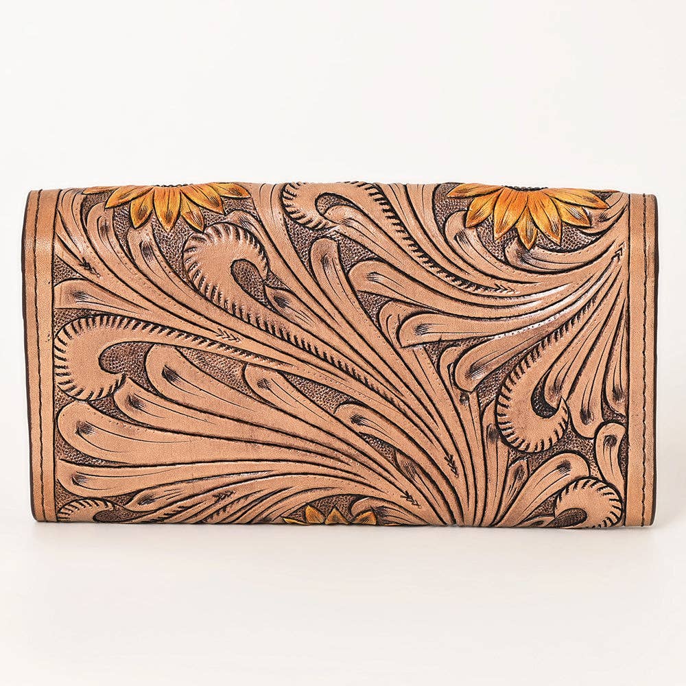 OHG165 Wallet Hand Tooled Genuine Leather women bag western Bag