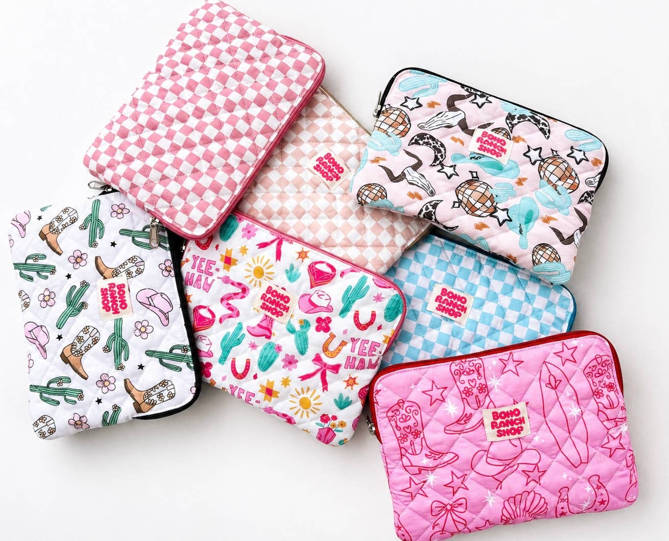 Fabric Accessory Pouch, Western Makeup Bag, Cosmetic Bag: RODEO BARBIE