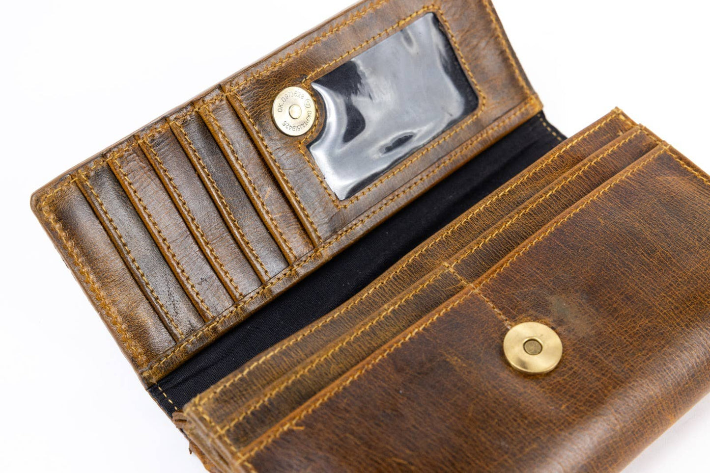 Women’s Brown Leather Wallet Floral Filigree ABLW 18-25203