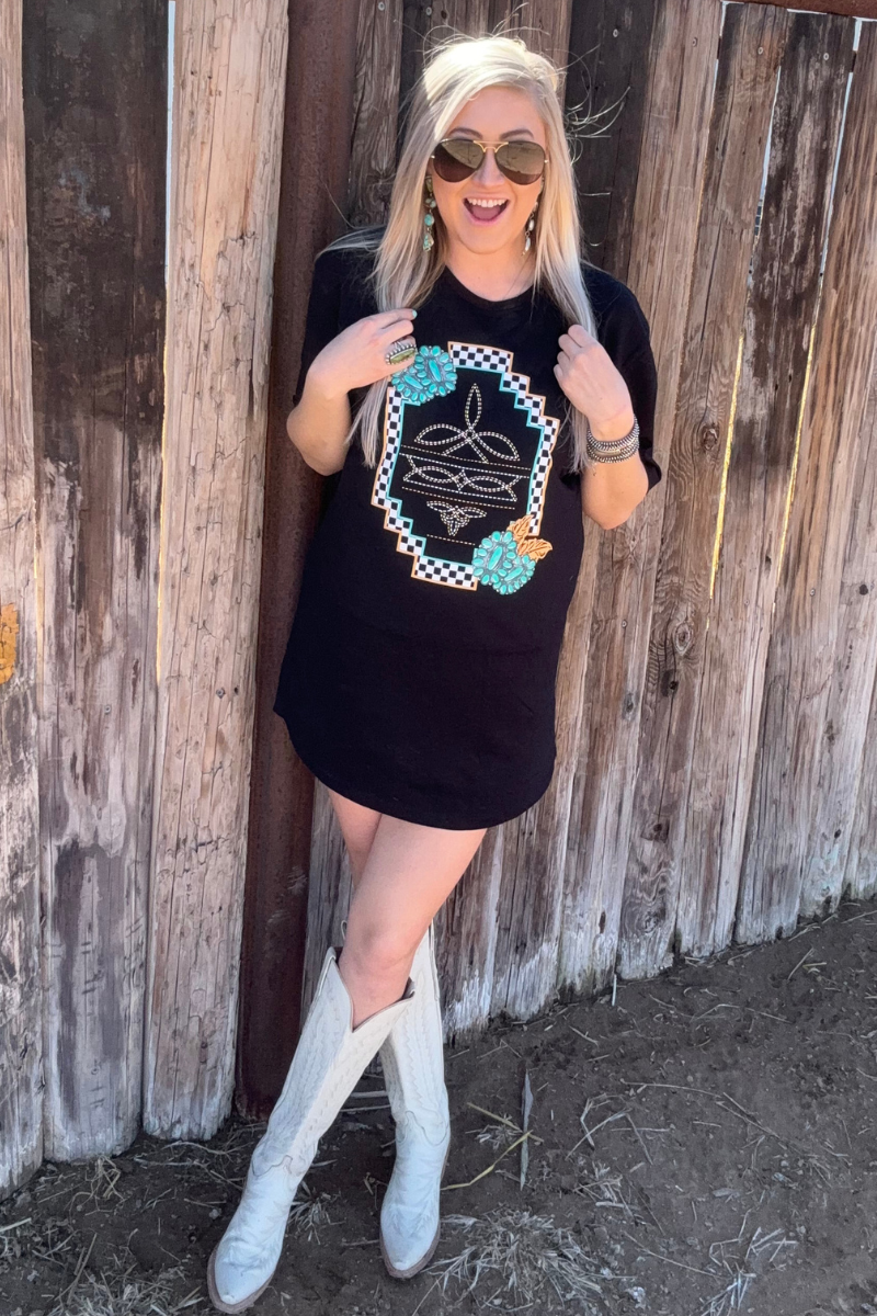 Small Town Big Dreams T-Shirt Dress
