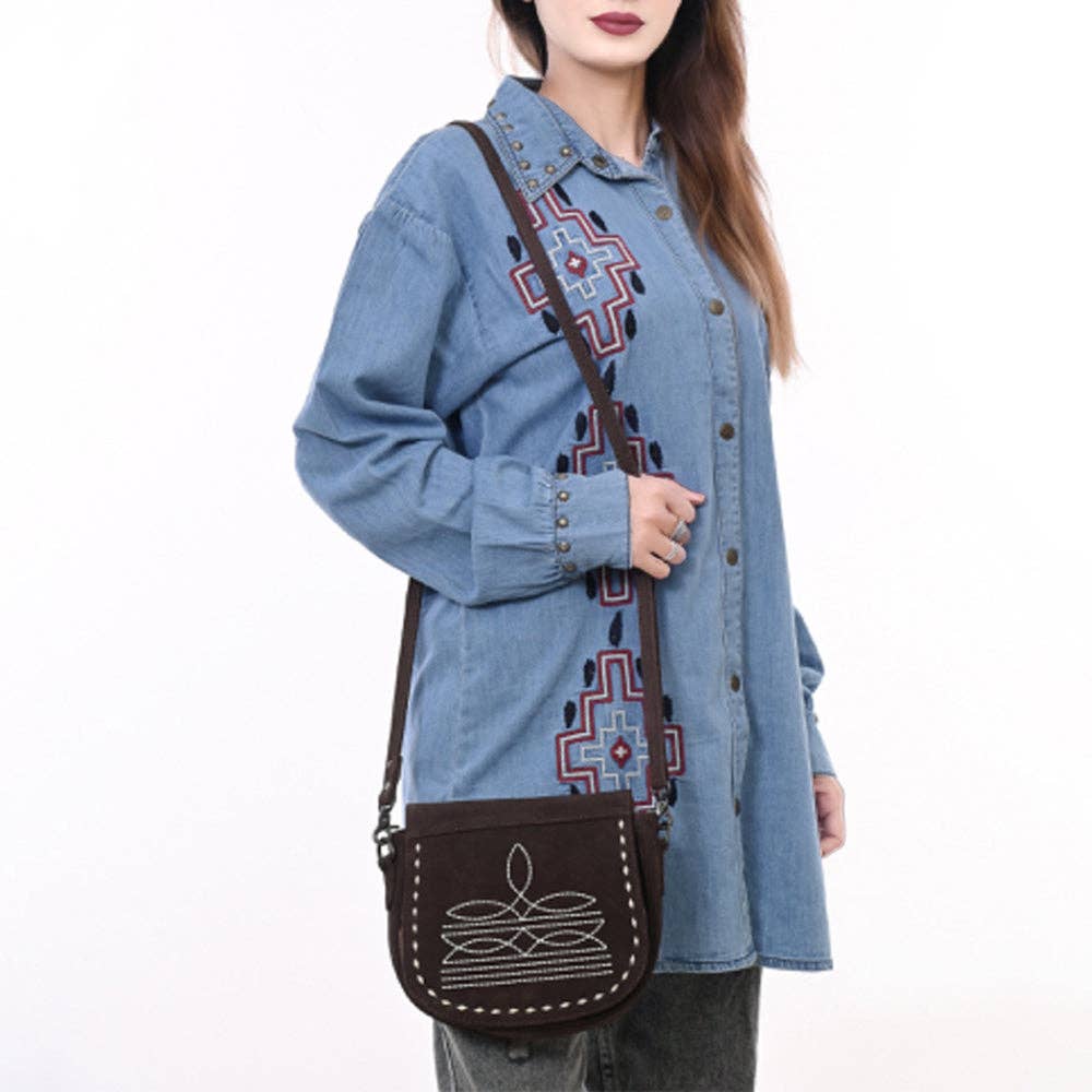 ADBG1622 Crossbody Genuine Western Leather Women Bag: ADBG1622D