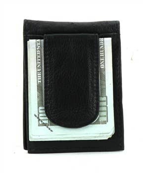 Wallet With and Magnetic Money Clip Style:15674: Brown