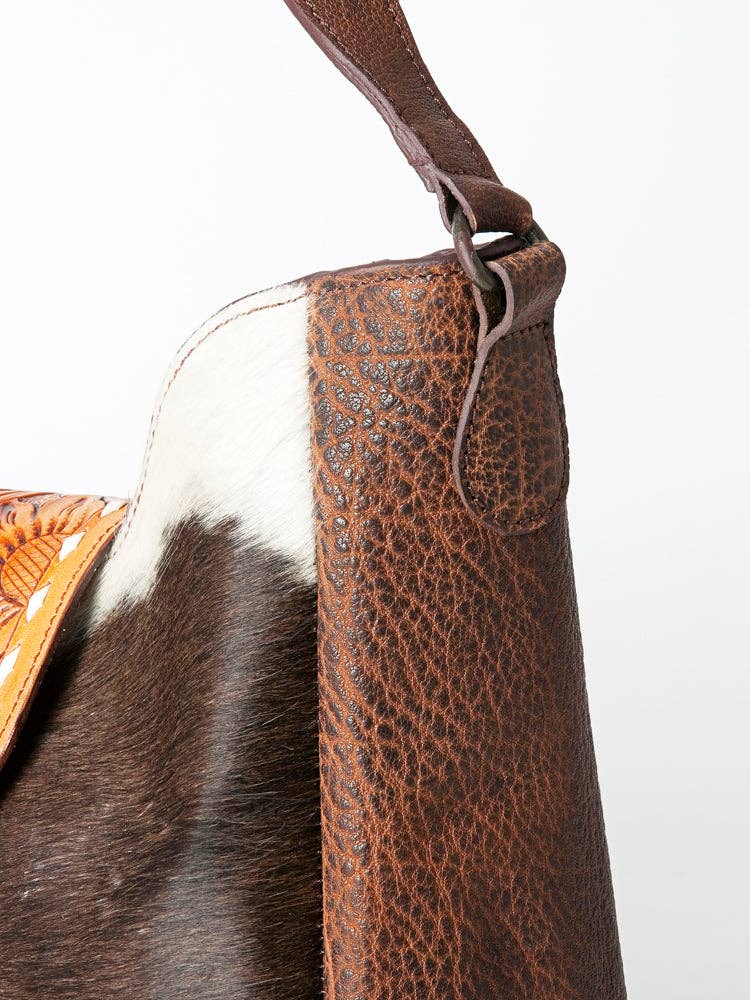 LC-ADBGZ464B Tote Hair On Genuine Western Leather Women Bag: ADBGZ464B