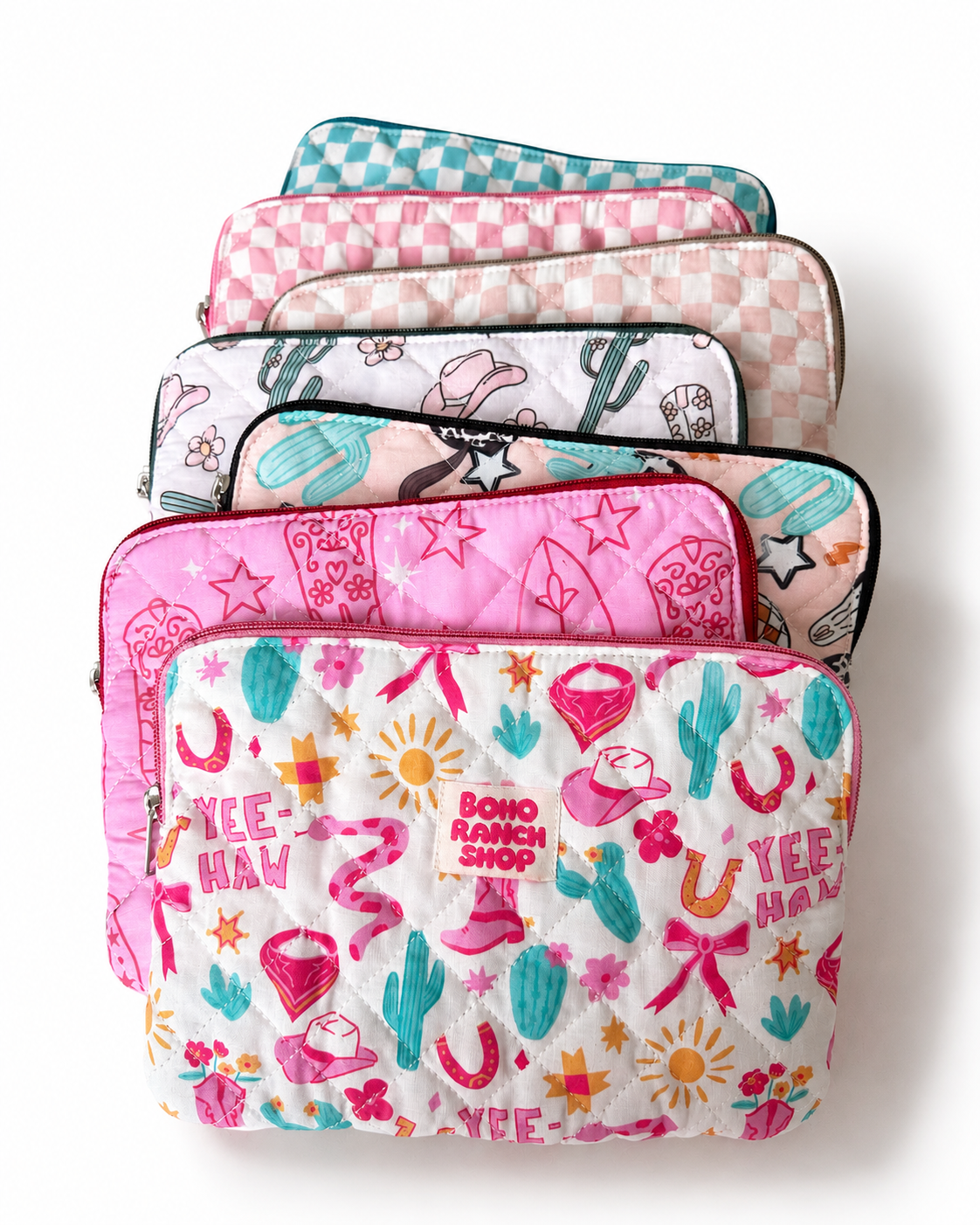 Fabric Accessory Pouch, Western Makeup Bag, Cosmetic Bag: RODEO BARBIE