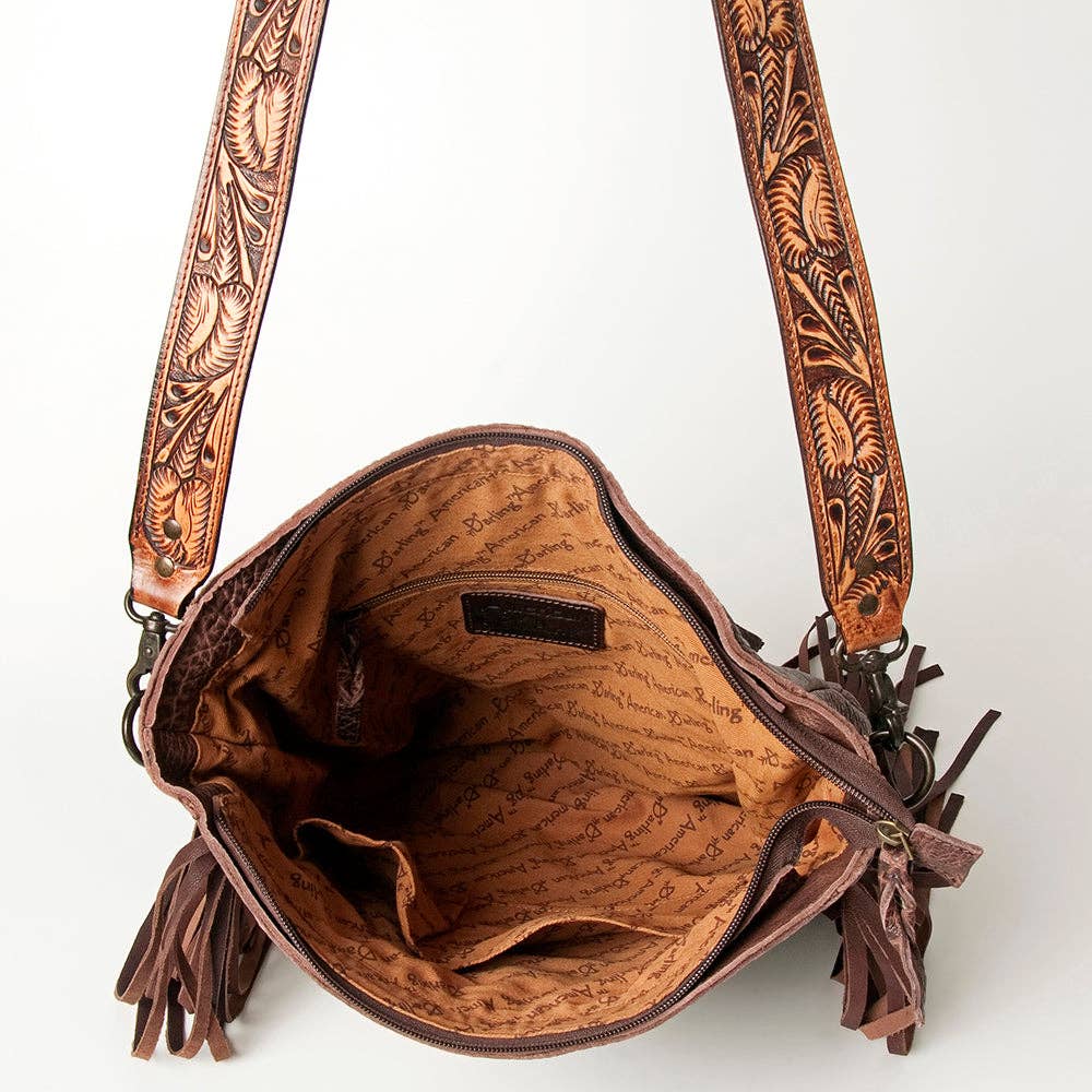 LC-ADBGZ255B Crossbody Genuine Western Leather Women Bag: ADBGZ255B