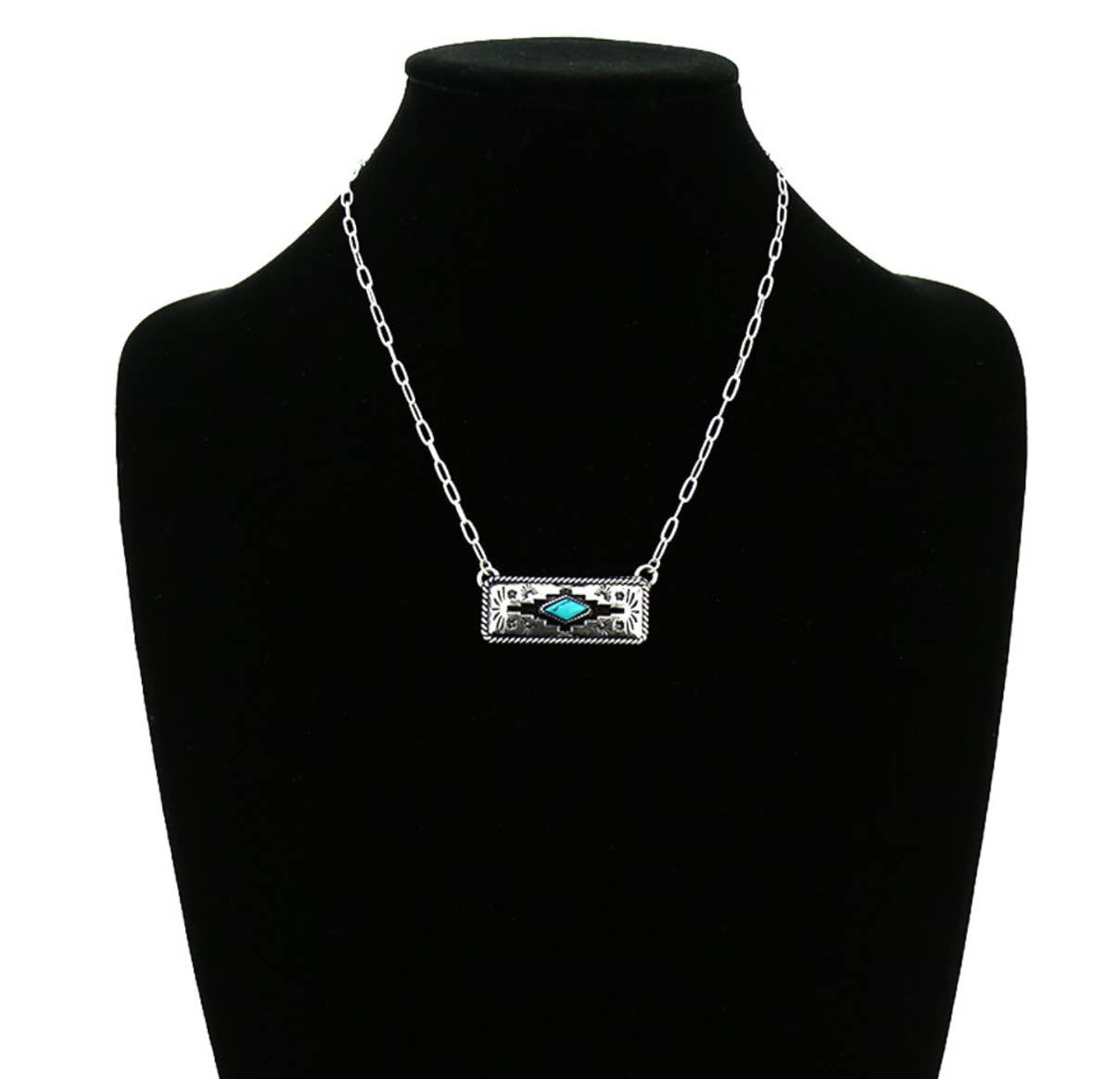 Western Aztec Pendant Necklace 