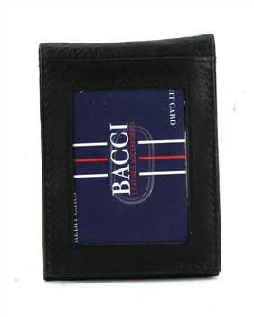 Wallet With and Magnetic Money Clip Style:15674: Black