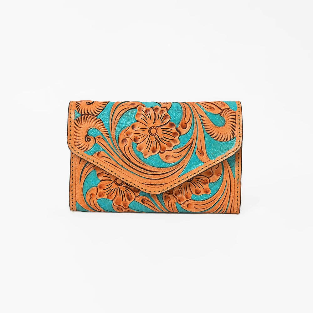 OHG161 Wallet Hand Tooled Genuine Leather women Bag: OHG161