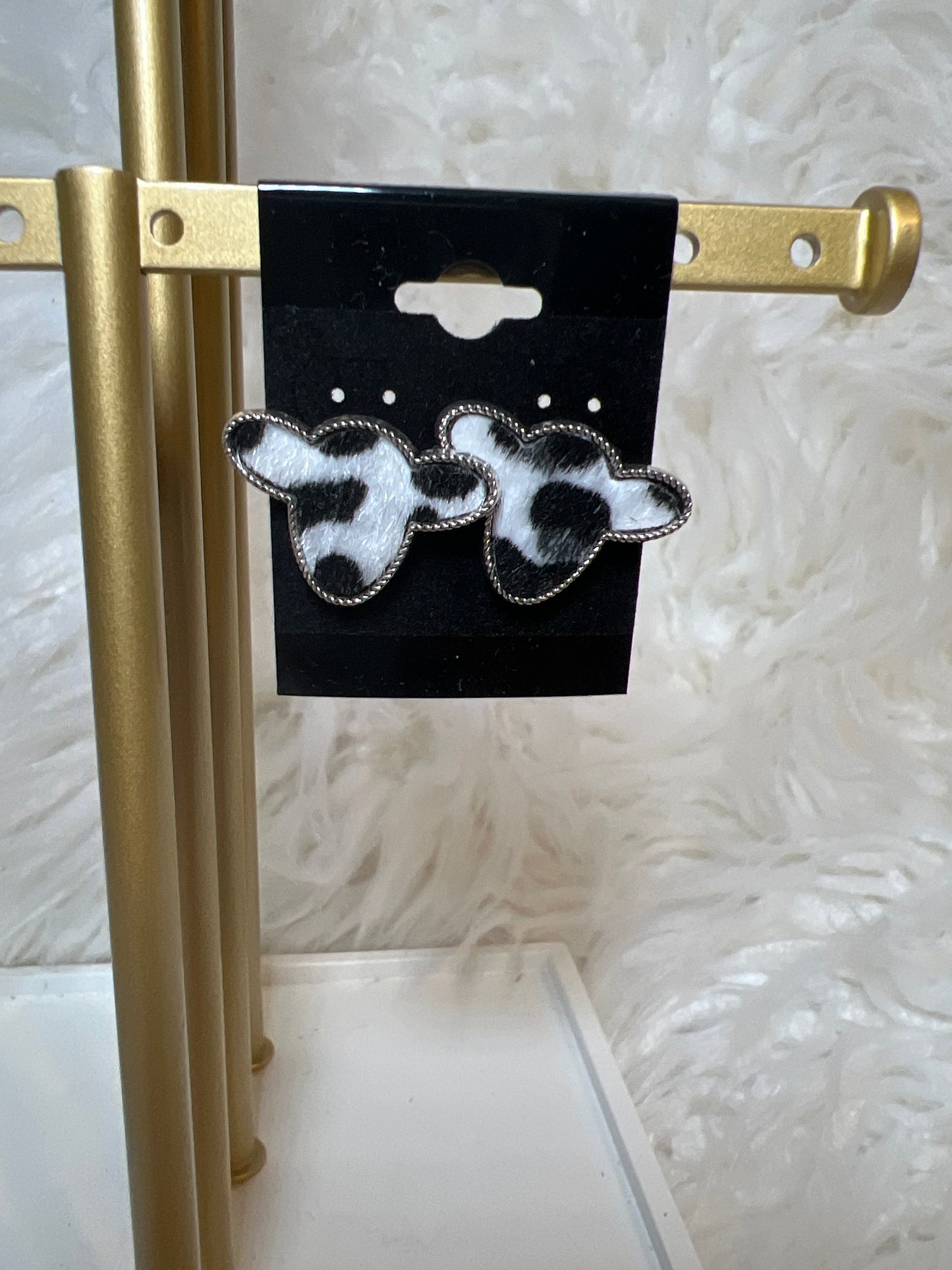 Cow Head cowhide Earrings