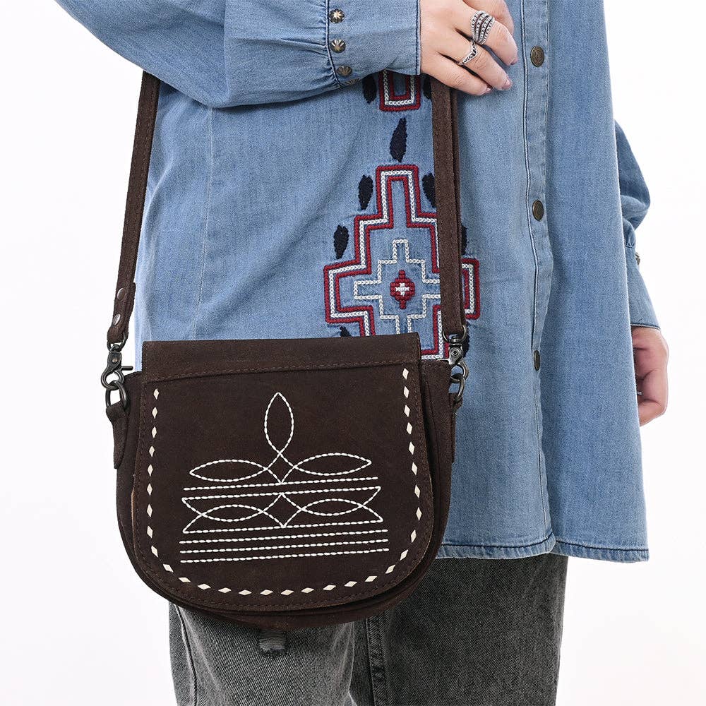 ADBG1622 Crossbody Genuine Western Leather Women Bag: ADBG1622D