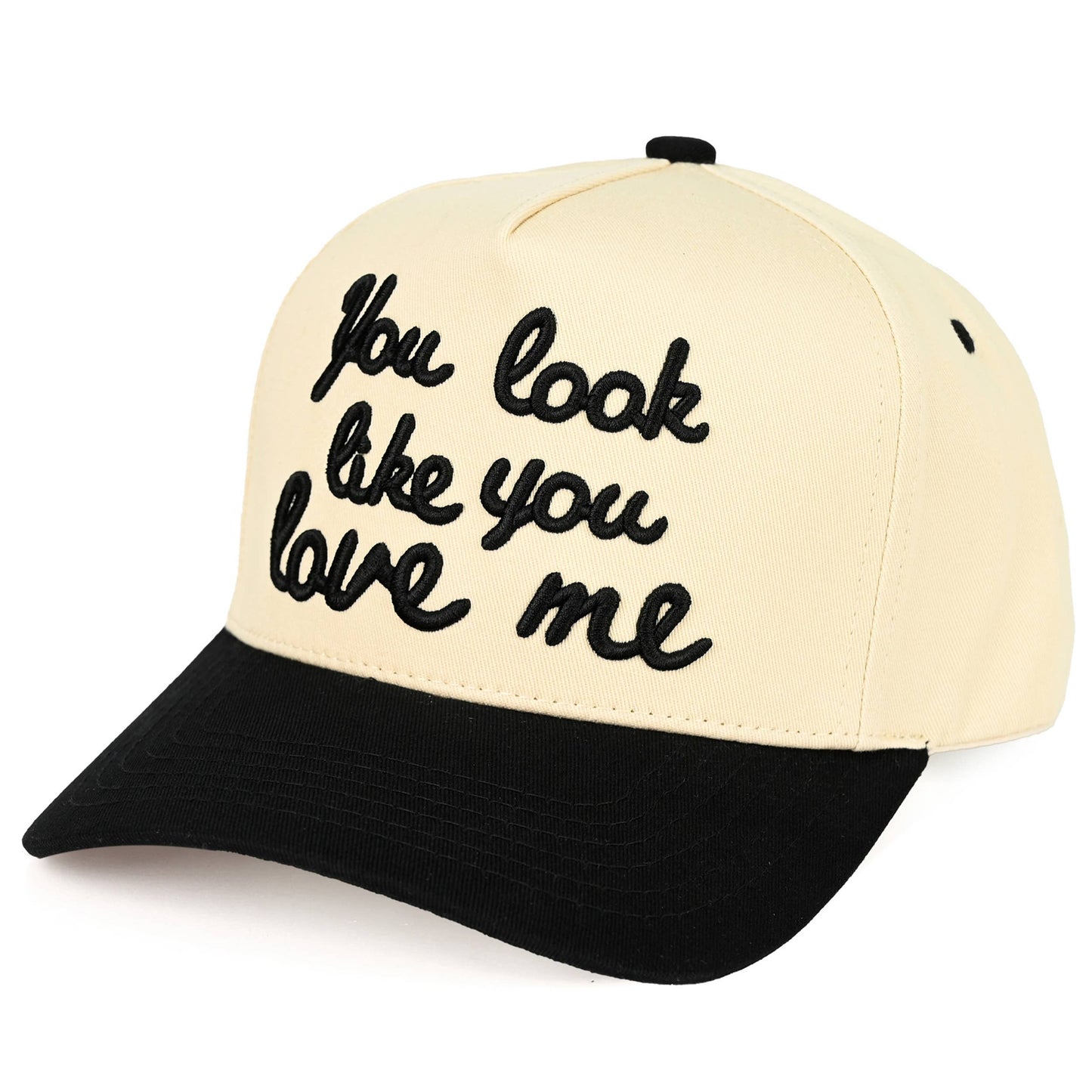C.C YOU LOOK LIKE YOU LOVE ME Trucker Cap: Black