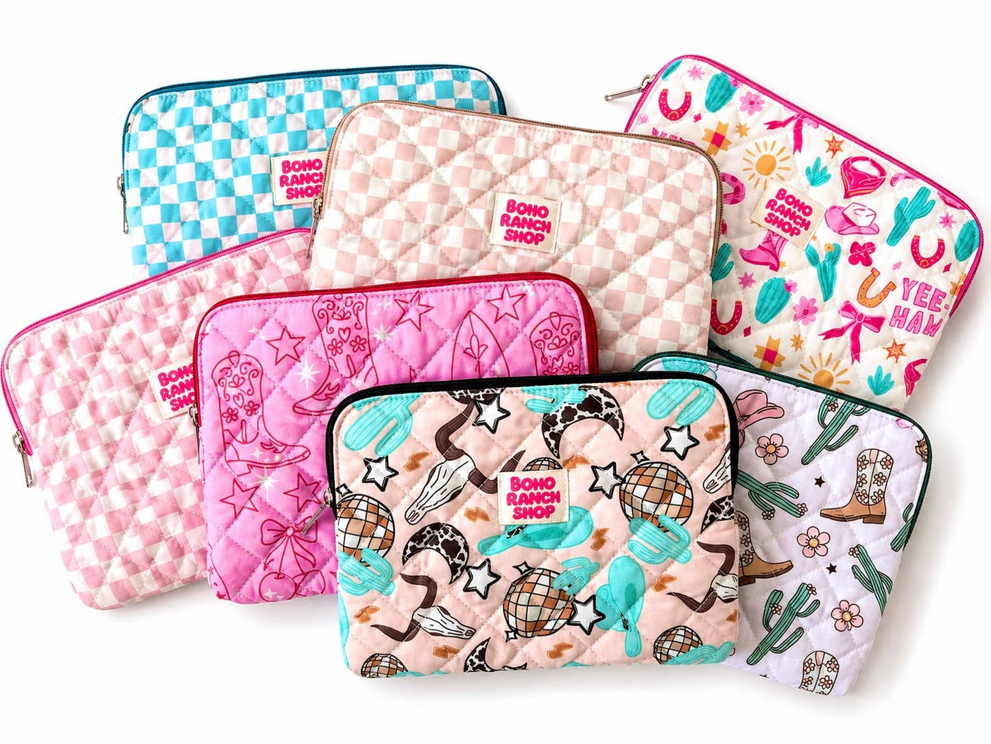 Fabric Accessory Pouch, Western Makeup Bag, Cosmetic Bag: RODEO BARBIE