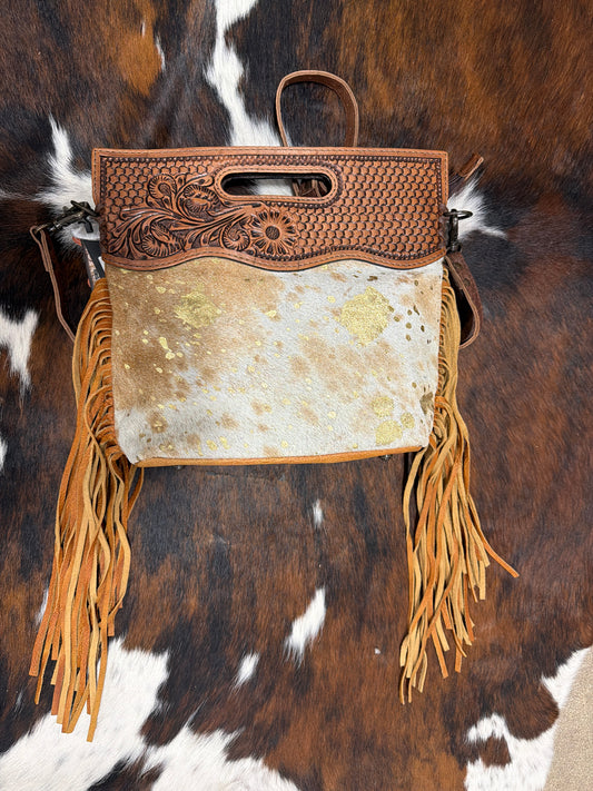 LC-ADBGS145ACGOBR Clutch Genuine Western Leather Women Bag: ADBGS145ACGOBR
