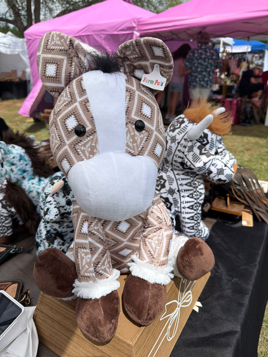Large Farm Pal : 18” Aztec Pony Plush