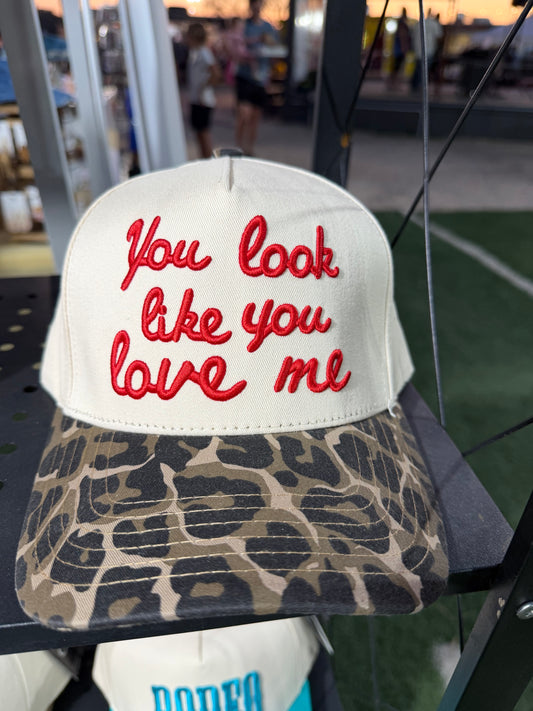 You Look Like You Love Me Leopard Snapback