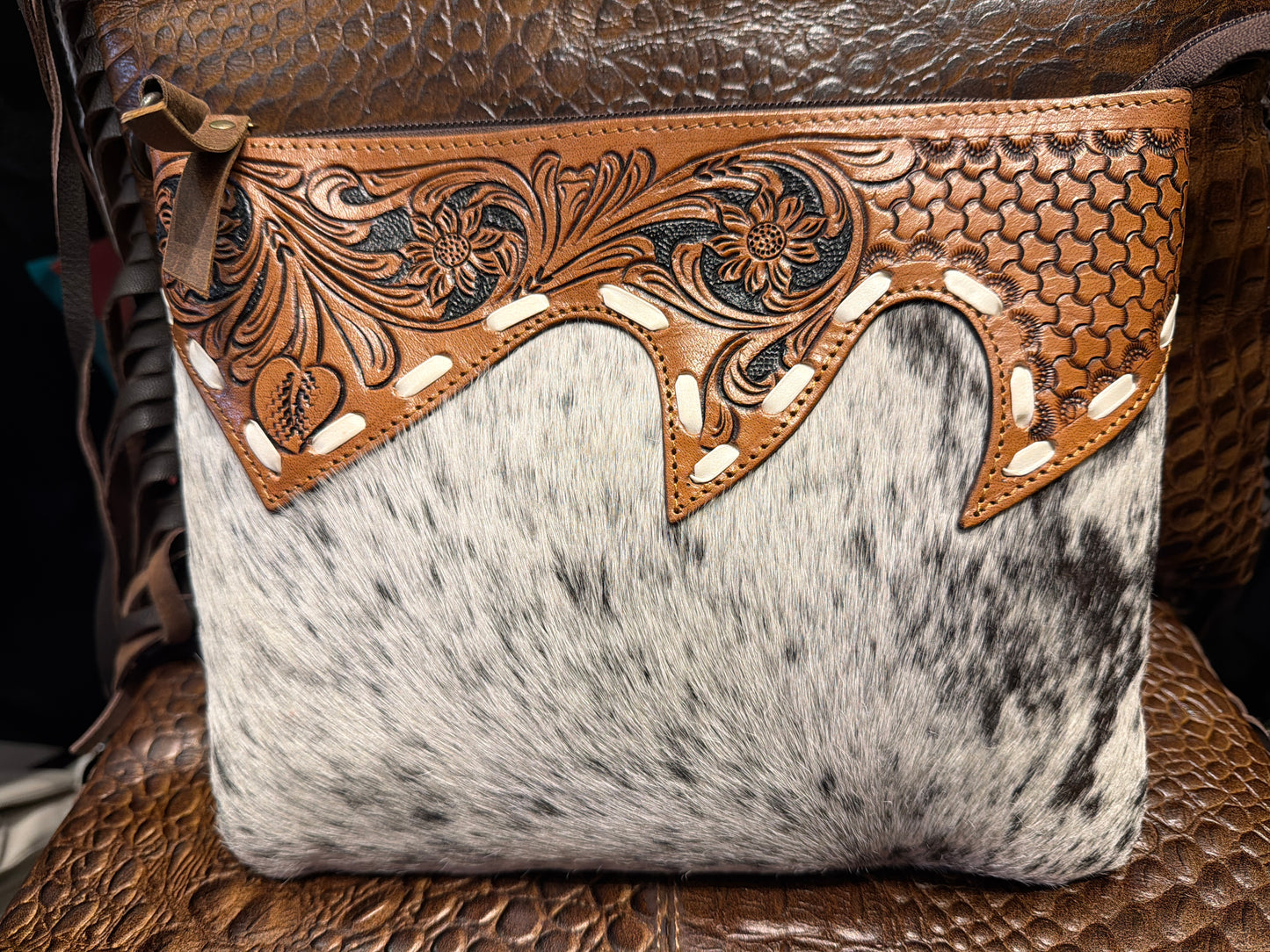Ella Cowhide Crossbody
