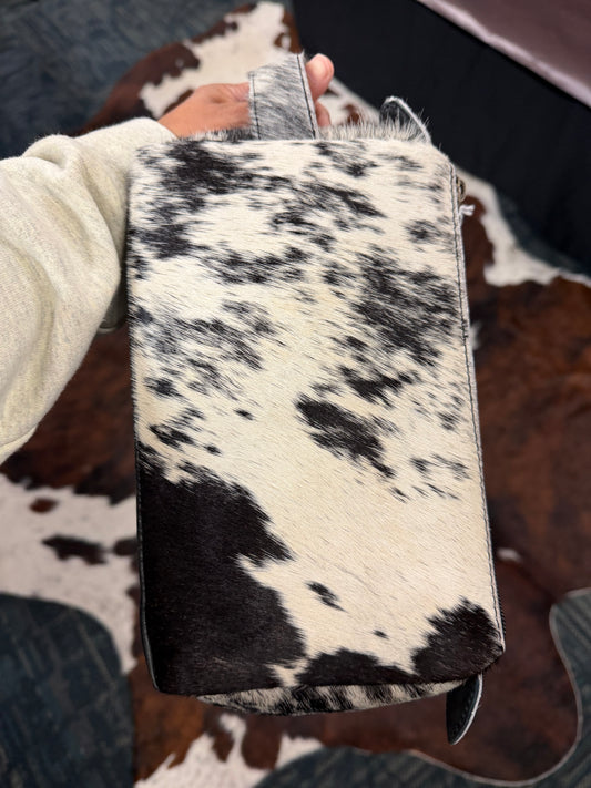 Black Cowhide Toiletry Bag 2