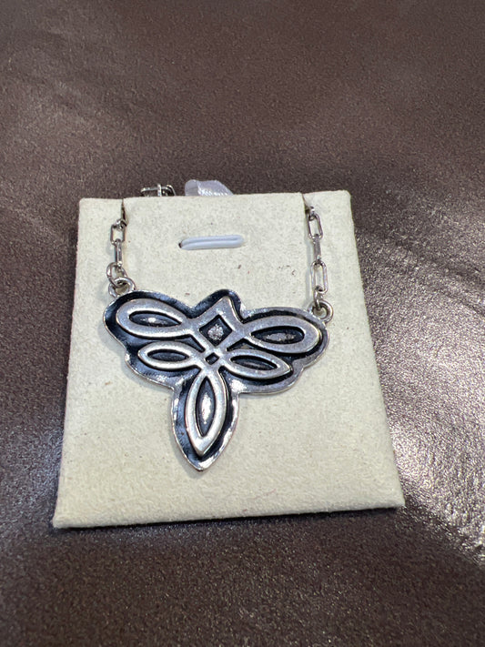 Silver Bootstitch Necklace
