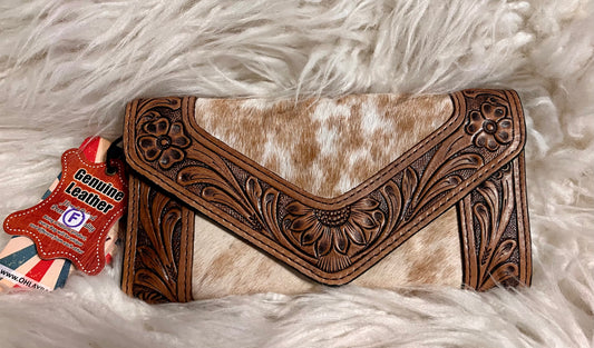 KBG257A Genuine Leather Western Wallet
