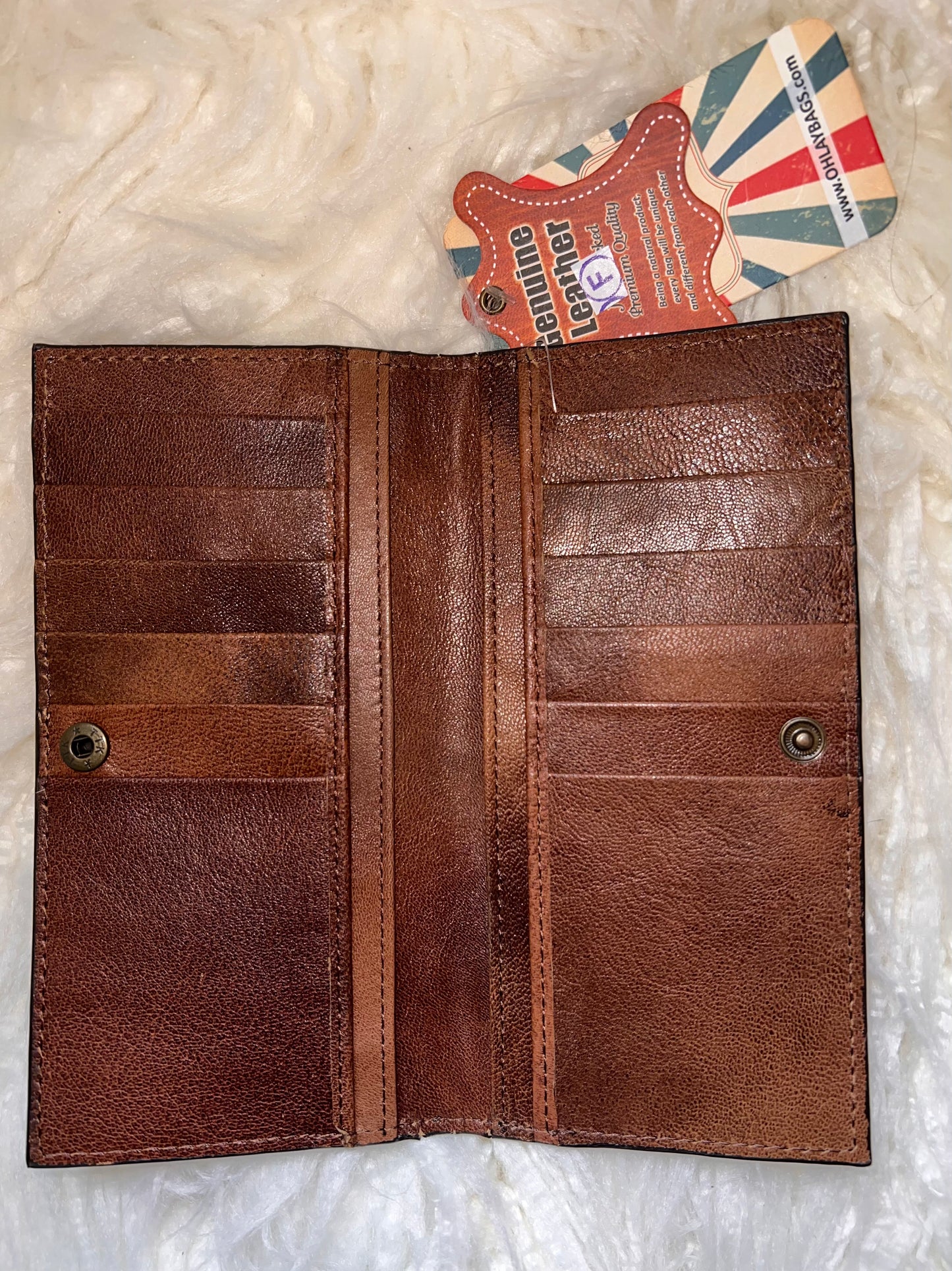 Tooled & Cowhide Wallet - Men/Women2