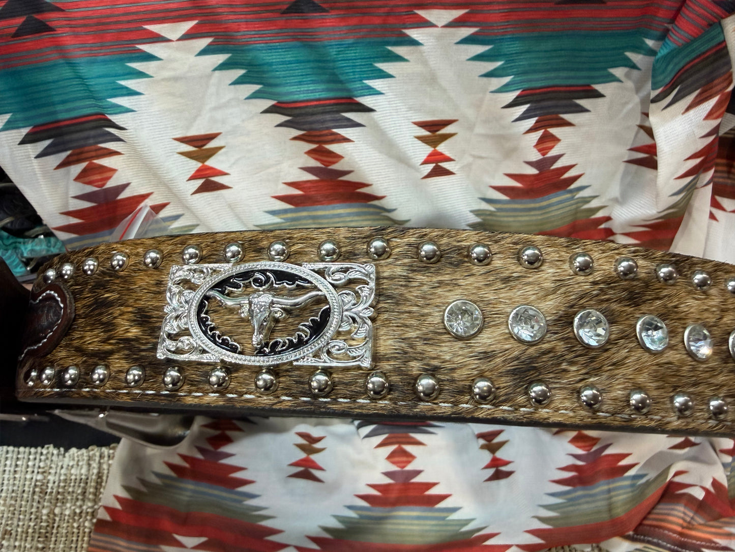 Longhorn Cowhide Leather Belt