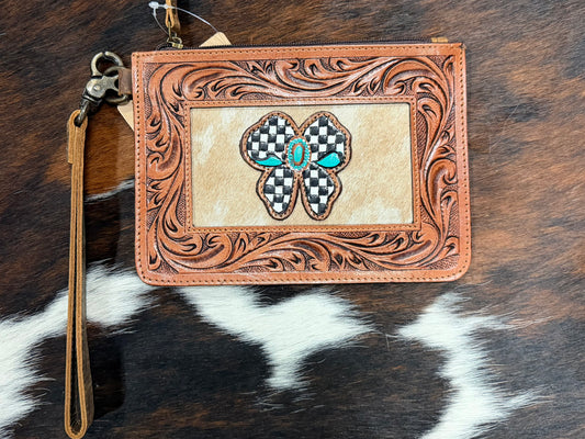 Checkered Bow Wristlet 2