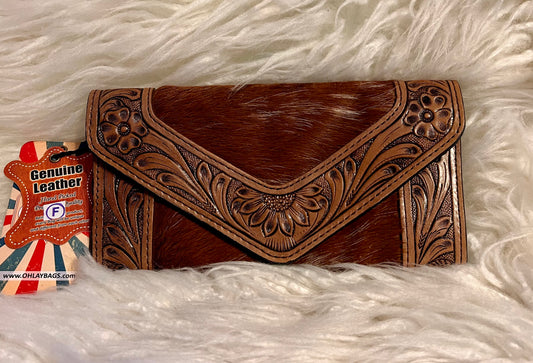 KBG257B Genuine Leather Western Wallet