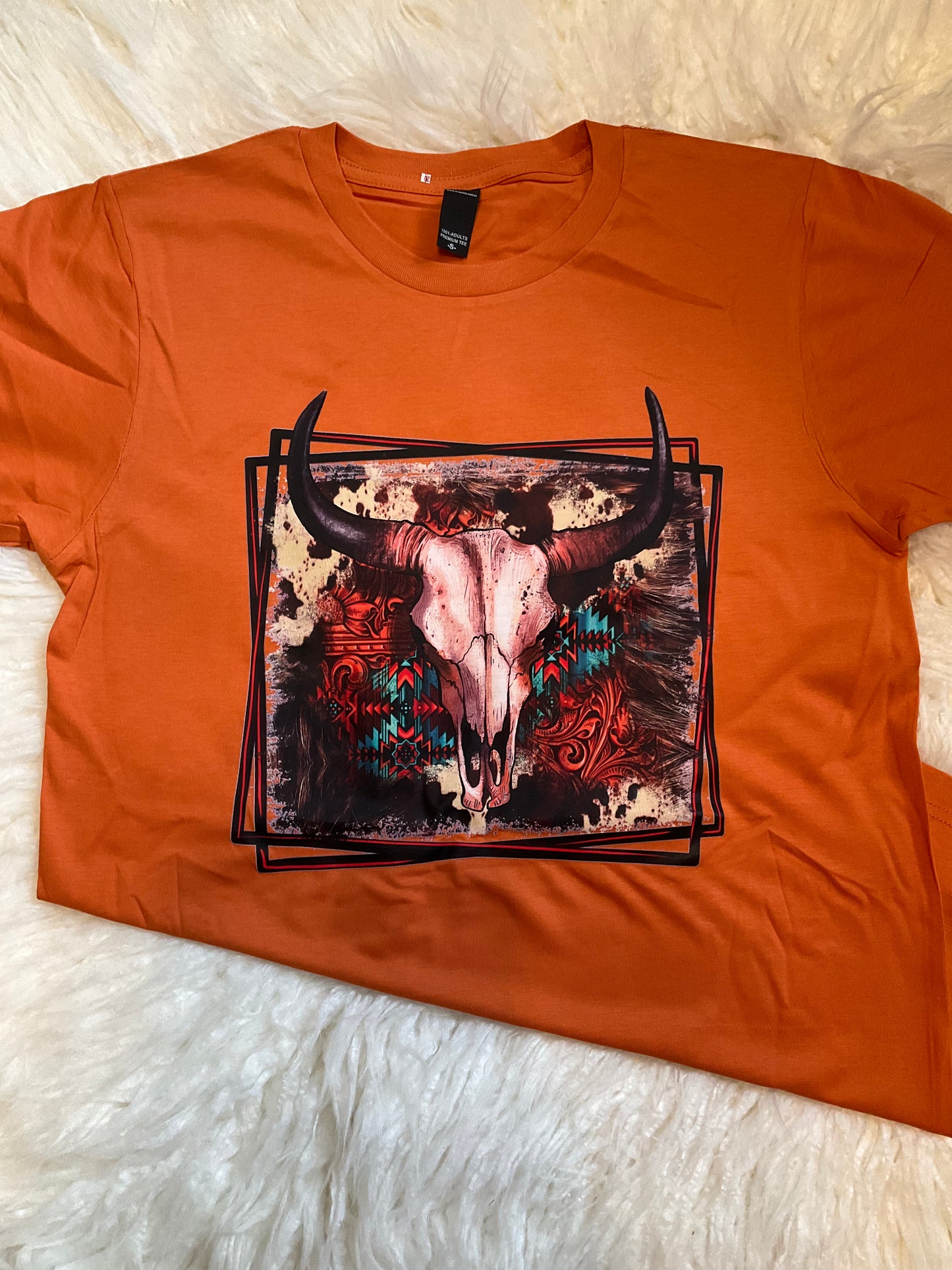 Rustic Cow Skull Tee