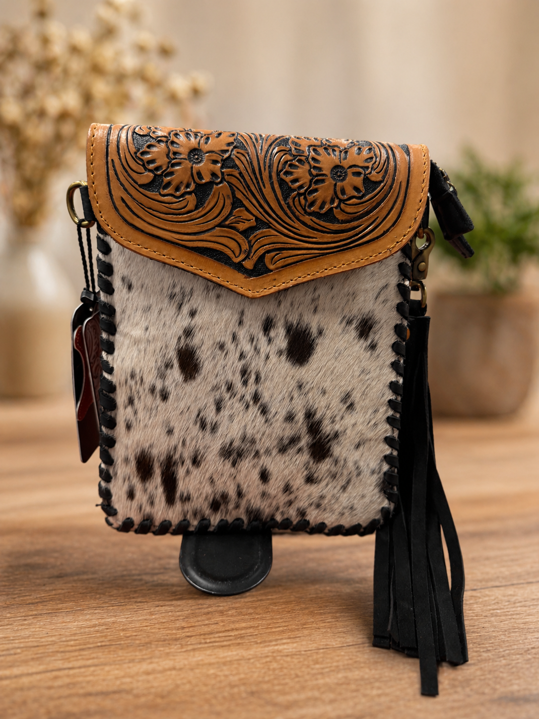 LC-ADBGD115 Crossbody Hair-On Genuine Western Leather Women Bag: ADBGD115