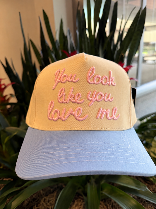 You Look Like You Love Me CC Hat Baby Blue